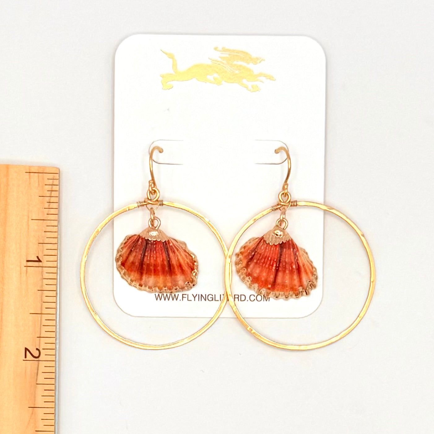 Embraced Shell & Gold Hoop Earrings