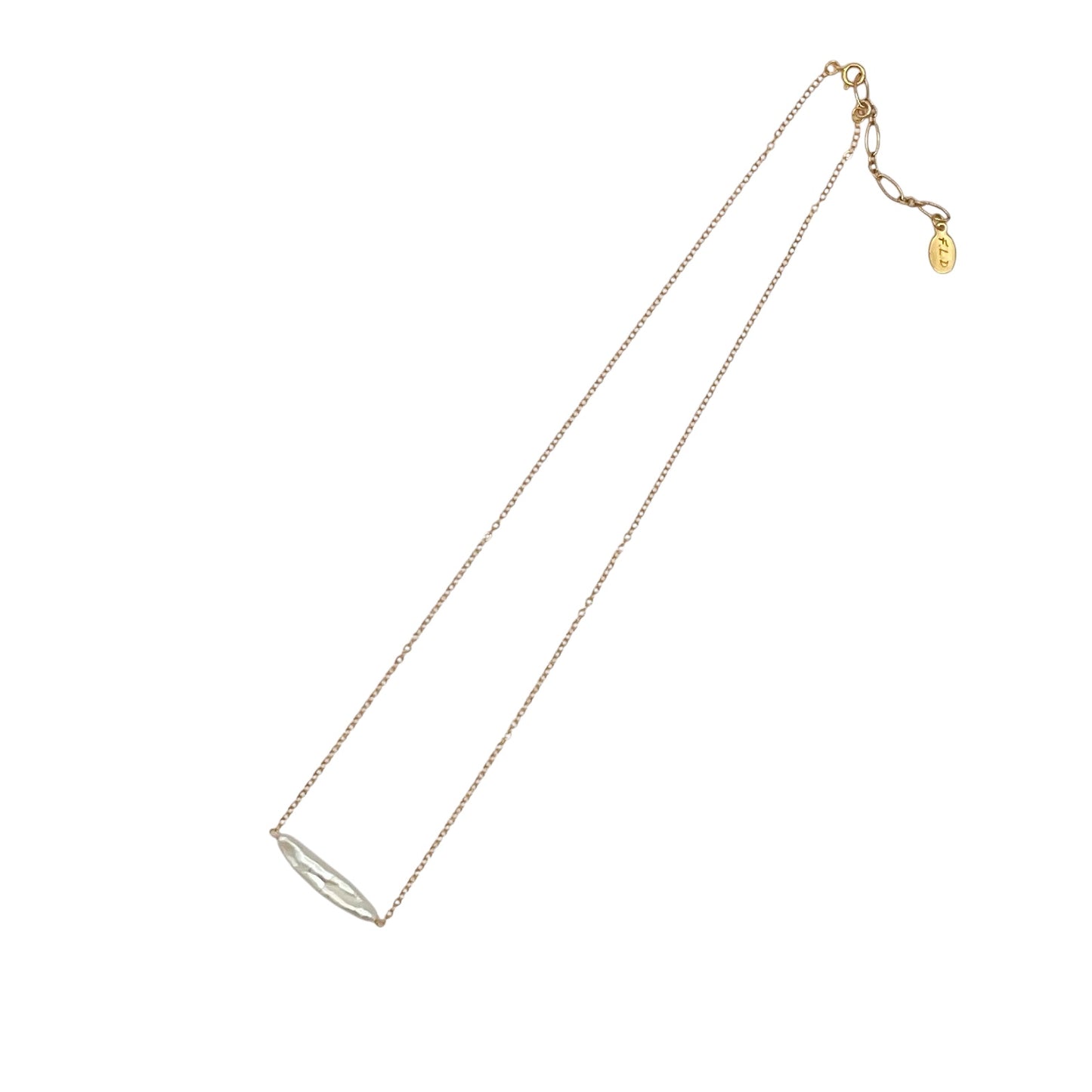 Biwa Pearl Gold Necklace