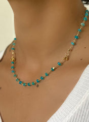 Brilliant Blue Opal Necklace
