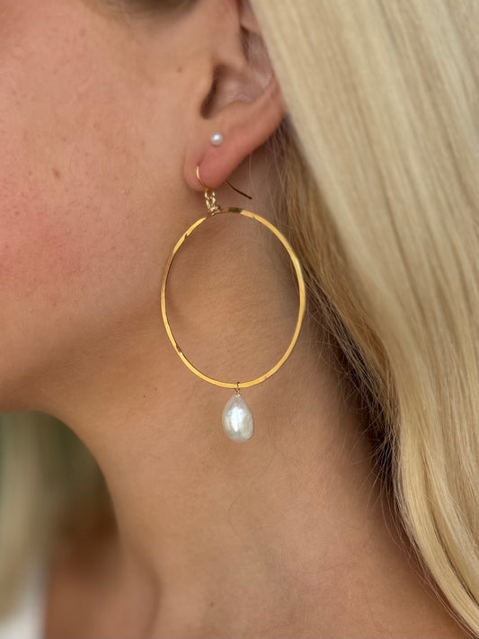 Drift Pearl Hoops