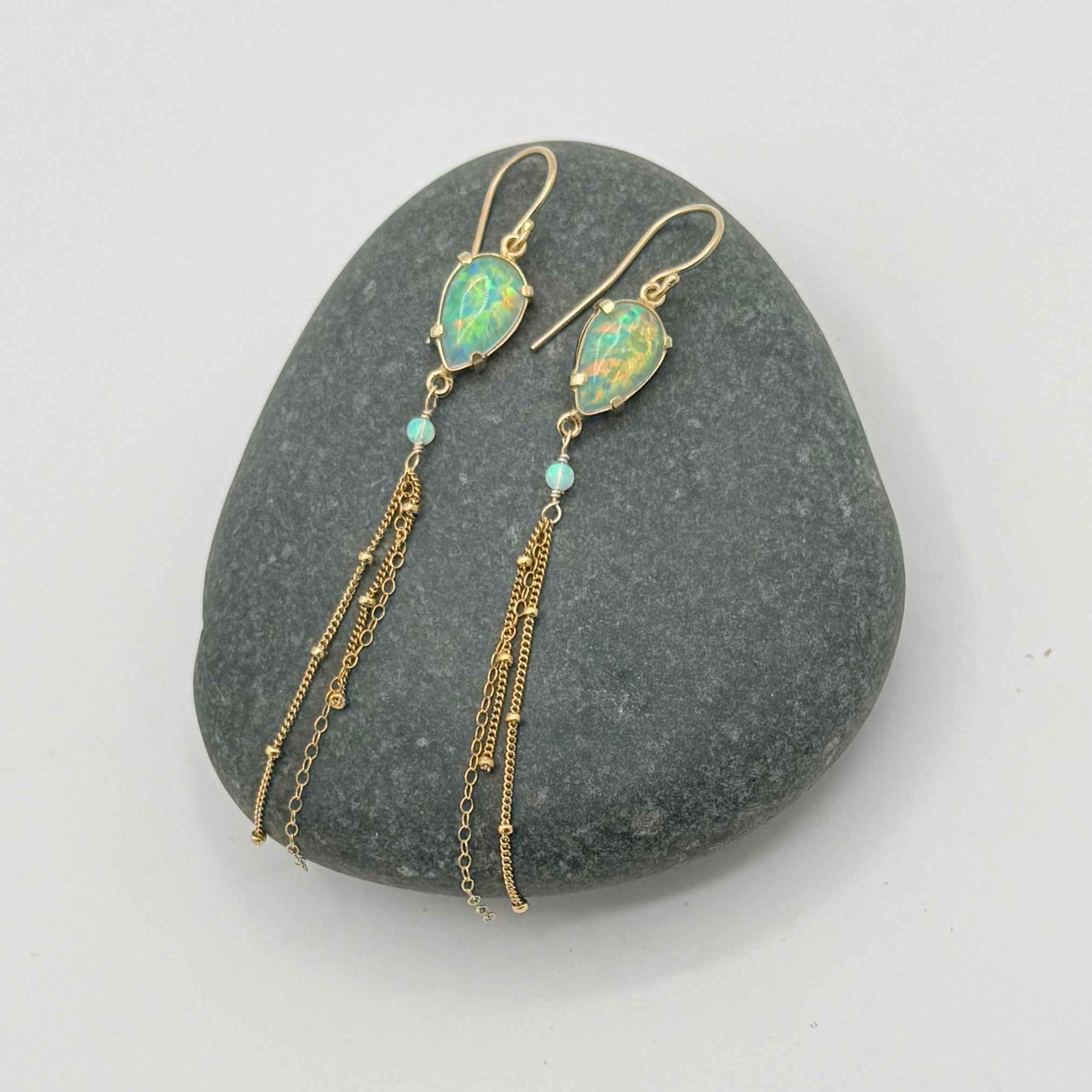 Opal Mirage Fringe Earrings