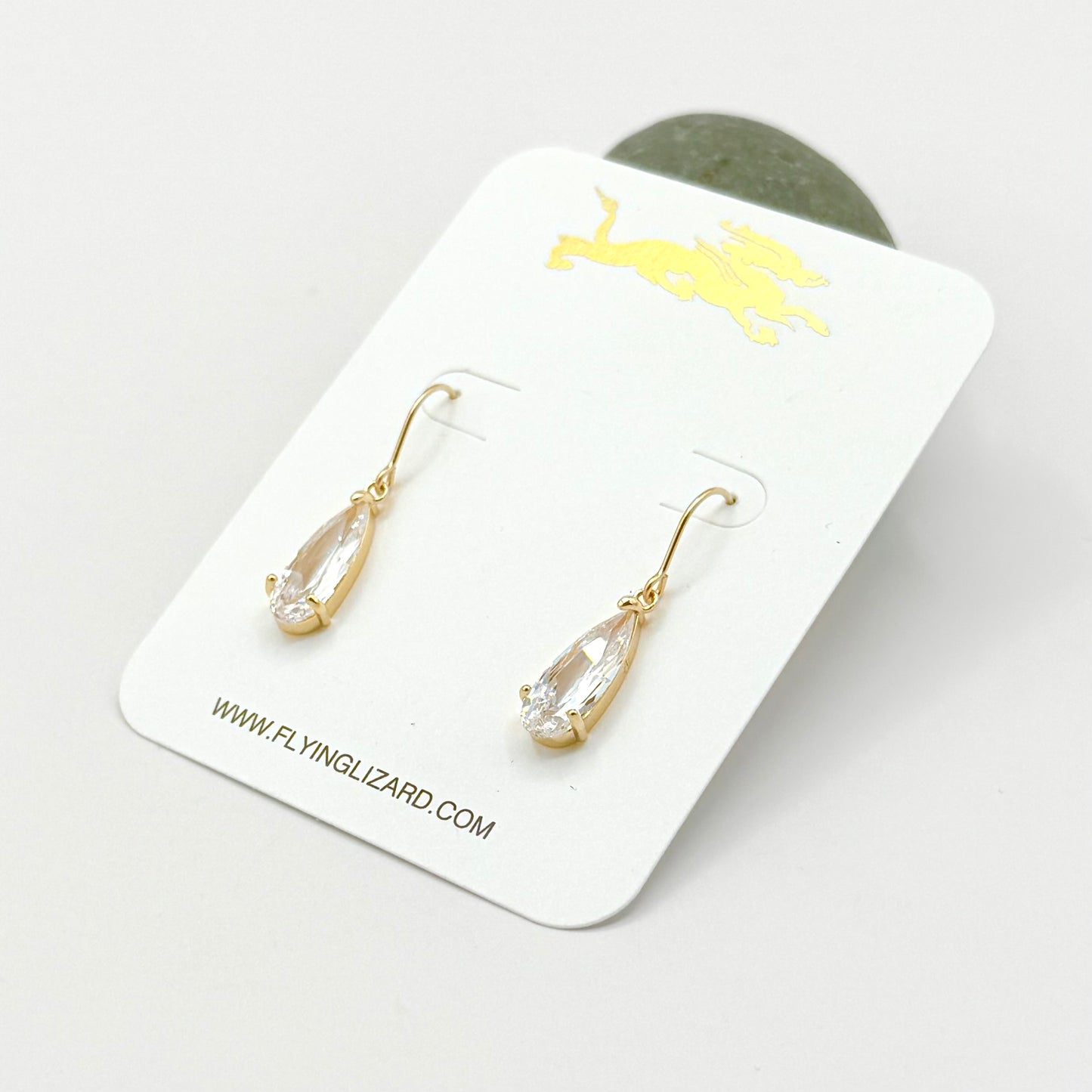 Diamond Drop Gold Filled Earrings