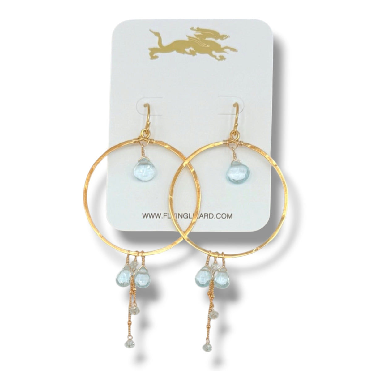 Blue Topaz Delicate Hoops