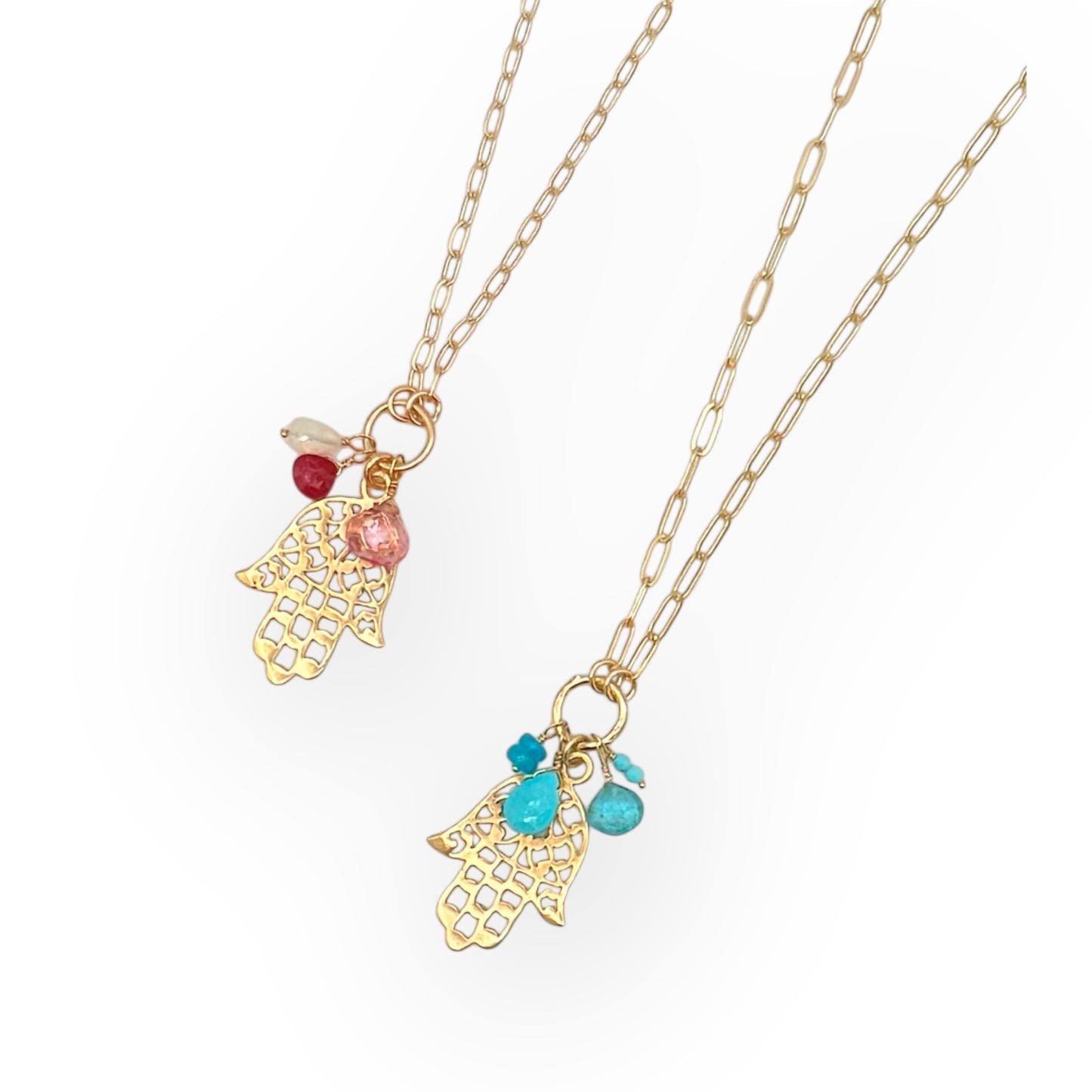 Hamsa Gem Necklace