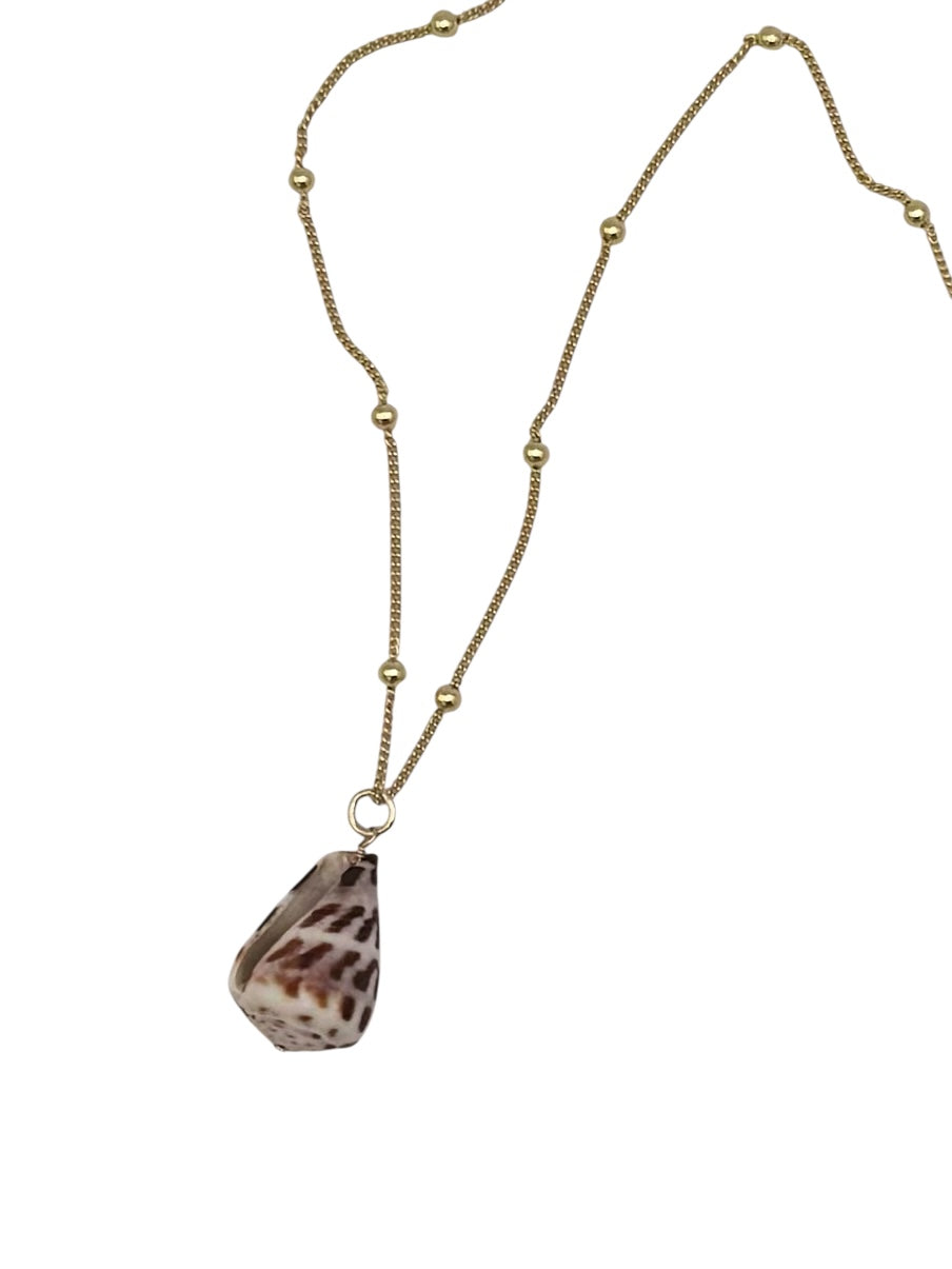 Long Natural Cone Shell Necklace