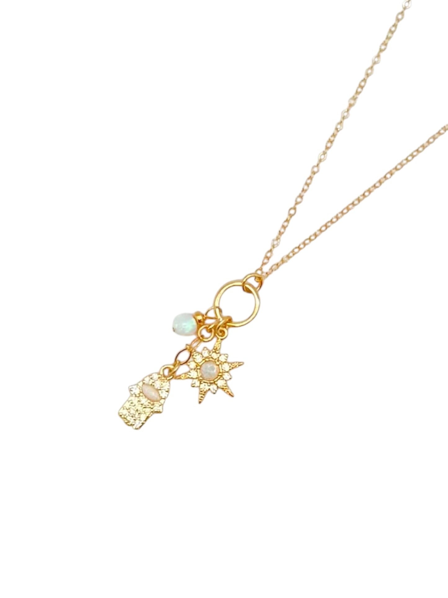 Hamsa Opal Star