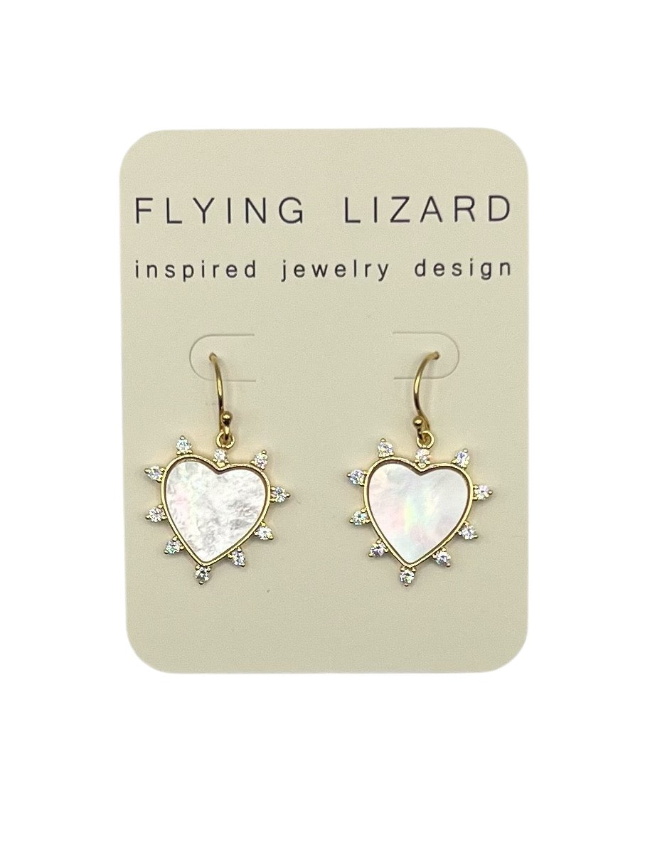 Mother Of Pearl Gold Earrings
