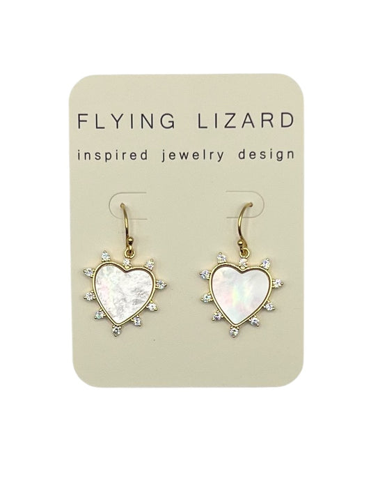 Mother Of Pearl Gold Earrings