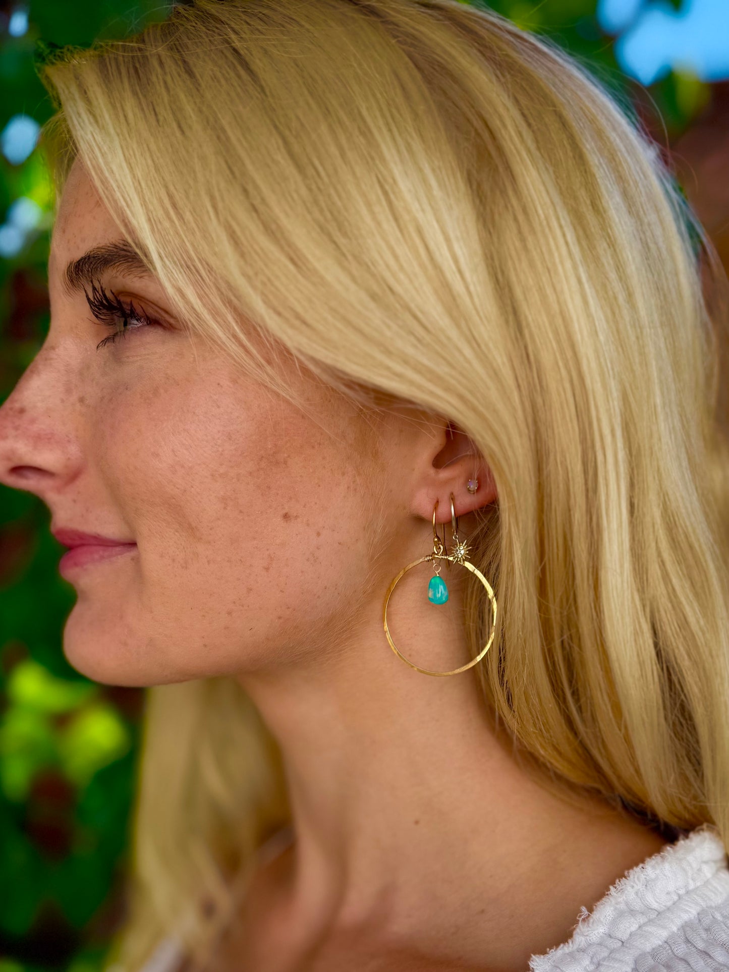 Opal Lustre Hoops