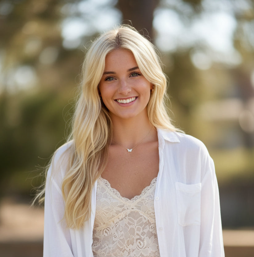 Opal Butterfly Necklace