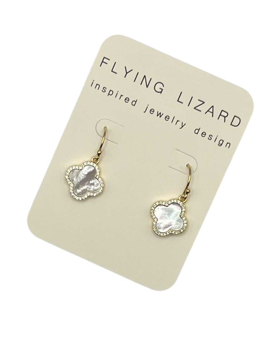 Mother Of Pearl Gold Earrings