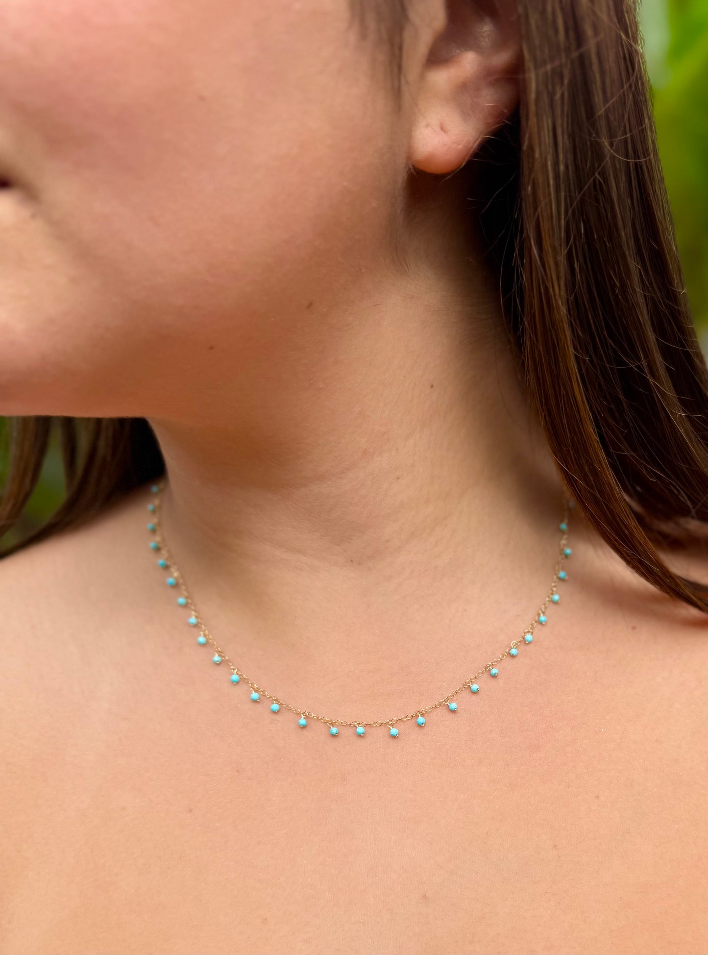 Pearl & Turquoise Droplet Necklaces