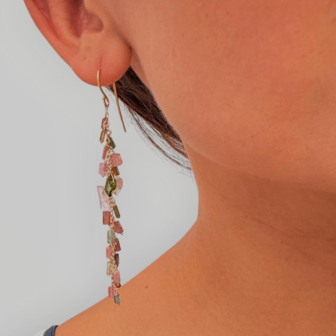Tourmaline Waterfall Earrings