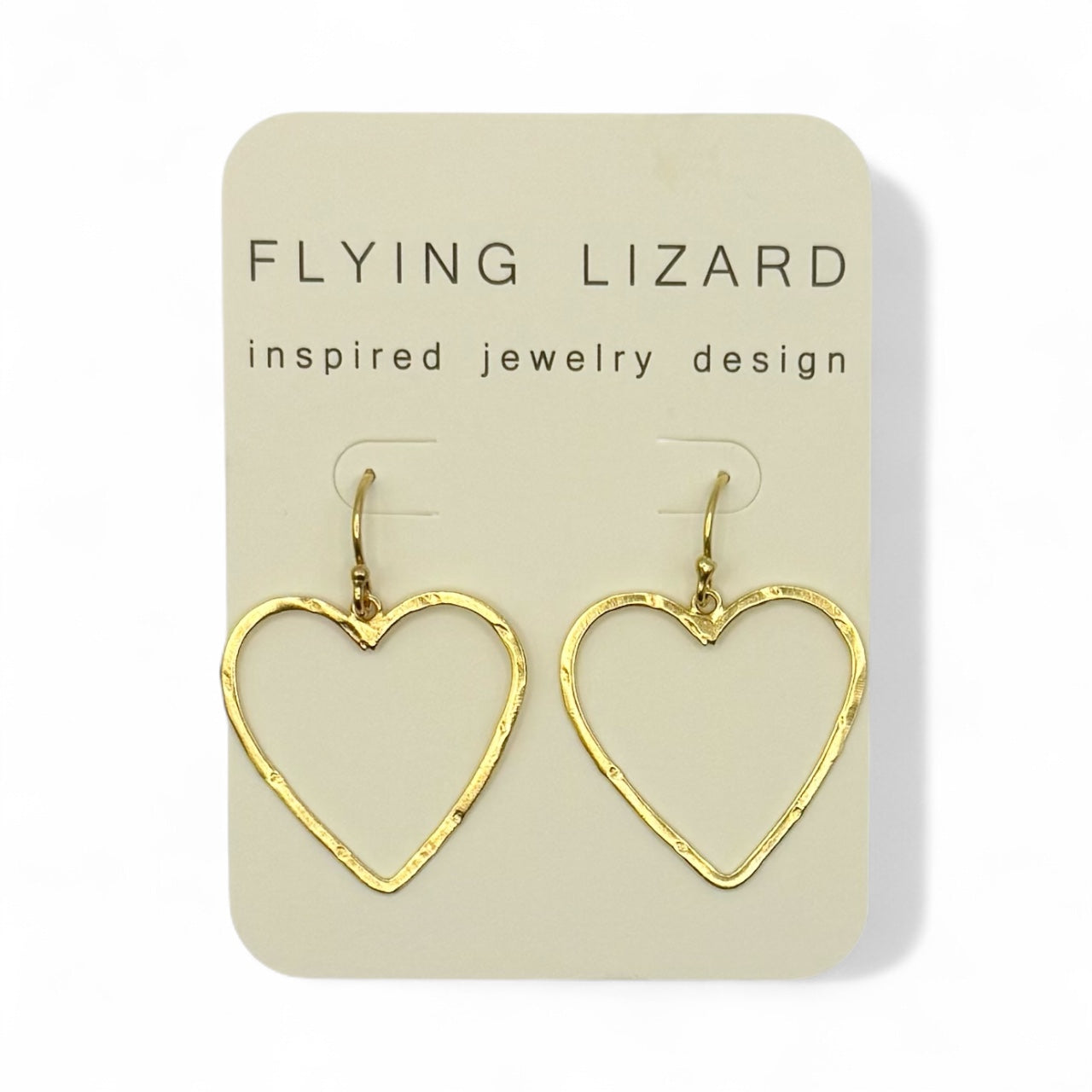 Open Heart Gold Earrings