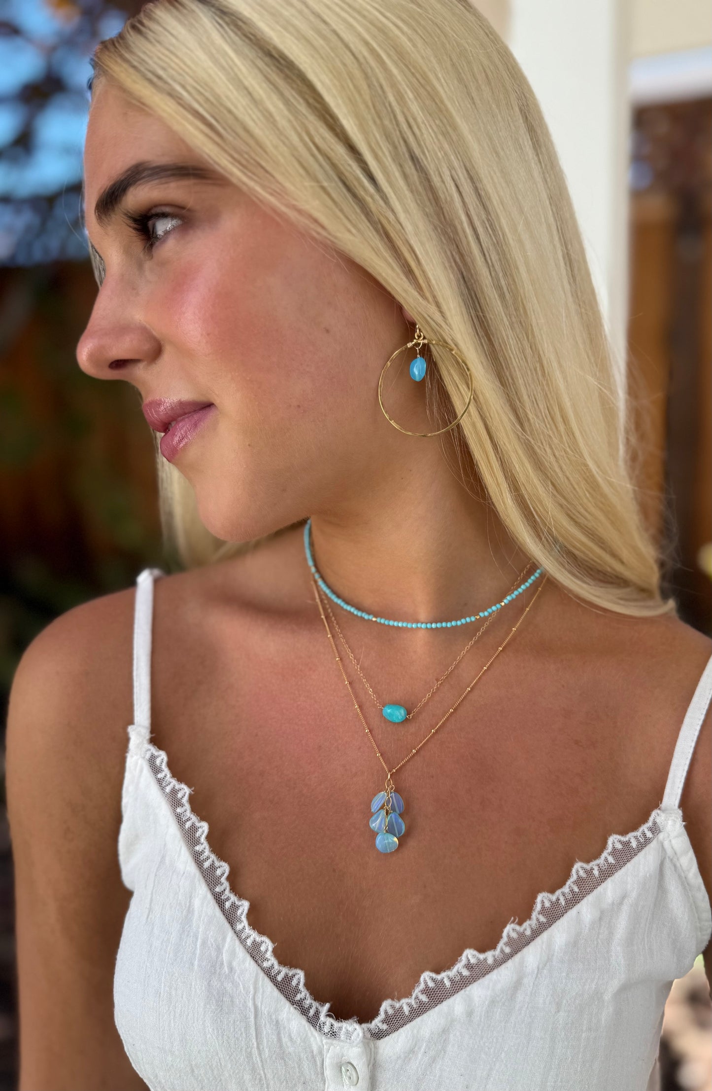 Opal Lustre Hoops