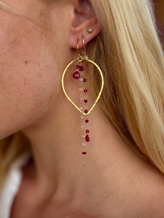 Pink Ruby Hoops