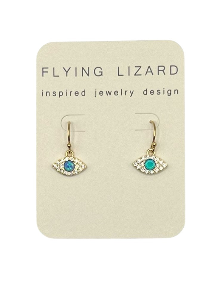 Evil Eye Opal Earrings