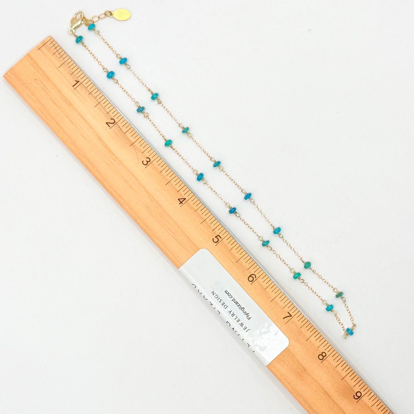 Teal Opal Chain Necklace