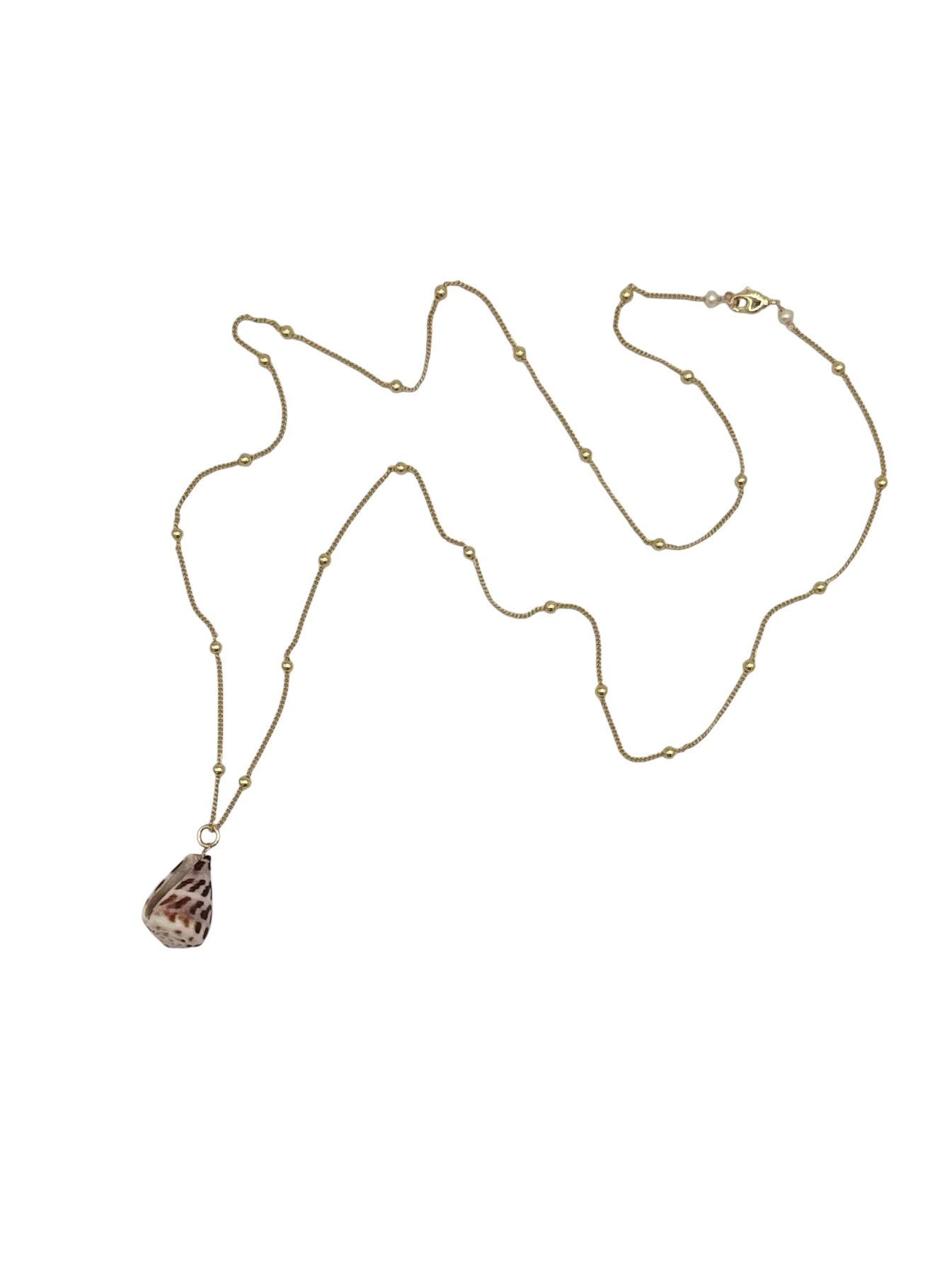 Long Natural Cone Shell Necklace