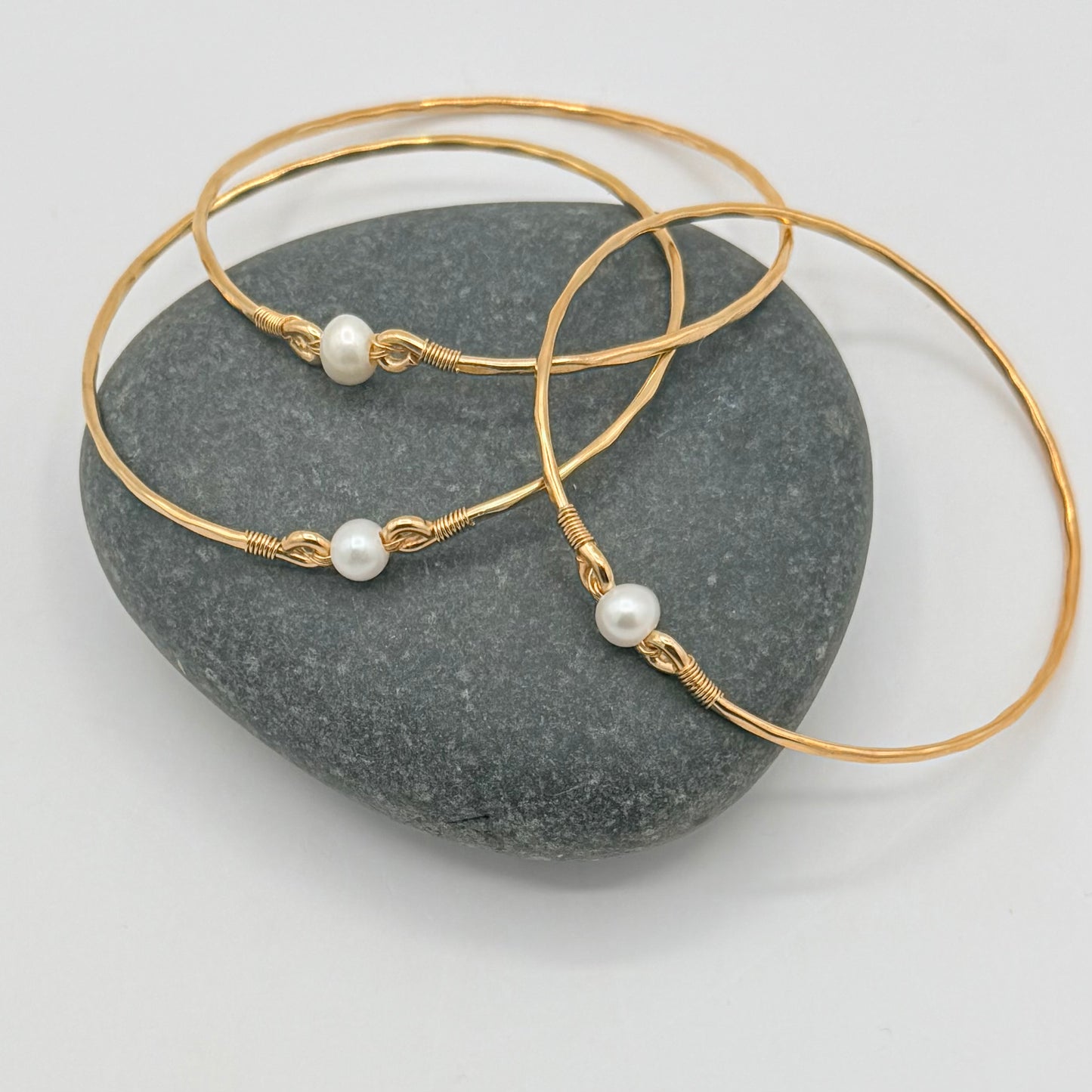 Pearl & Gold Bangles