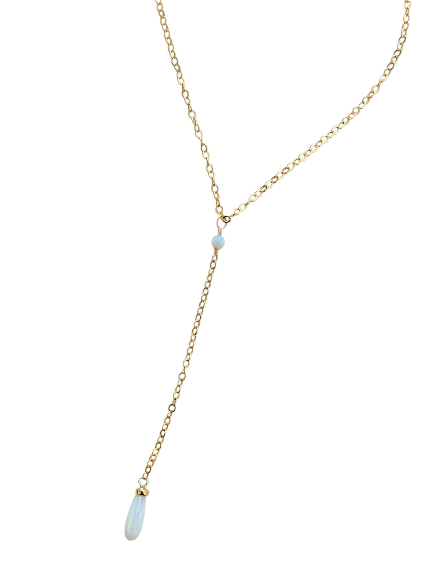 Ocean Opal Gold Lariat