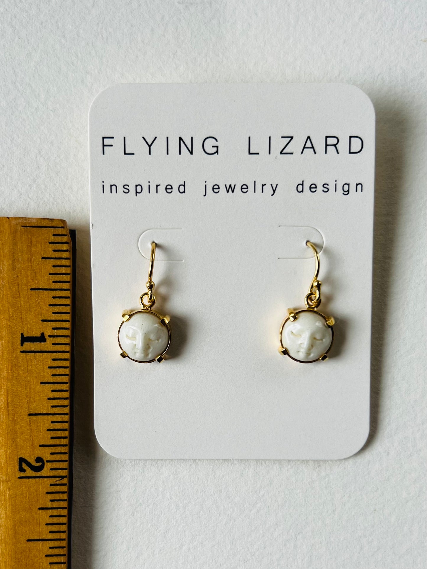 Small Moon Face Earrings