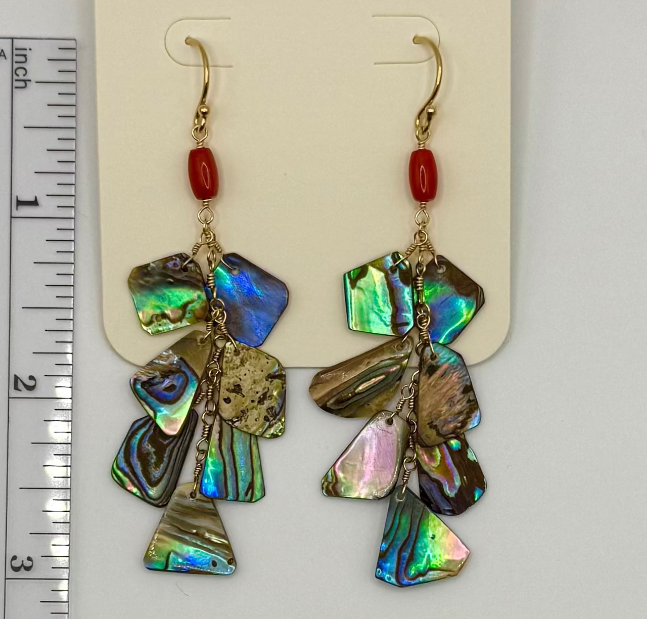 Abalone Cluster Earrings