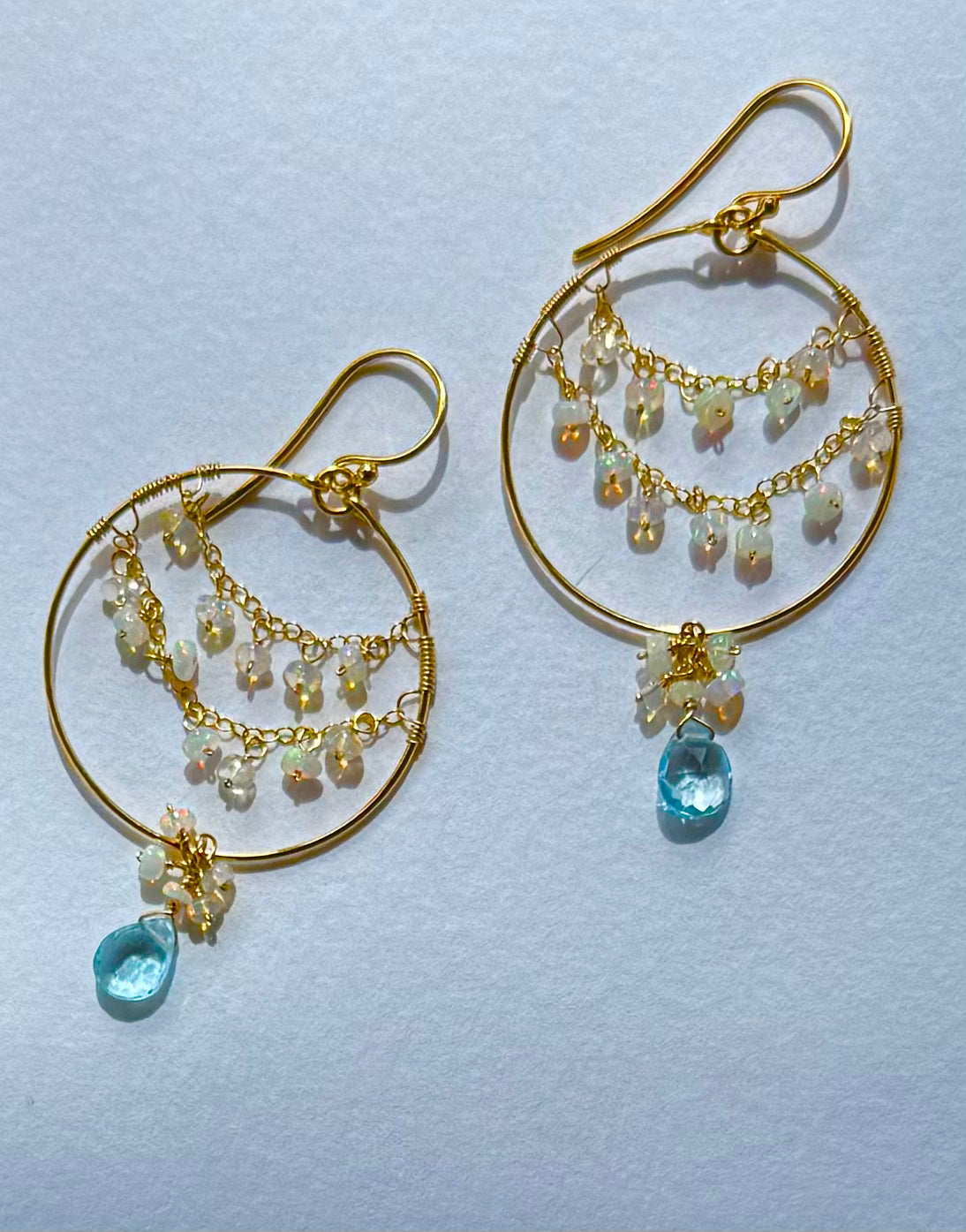 Opal Lacey Blue Hoops