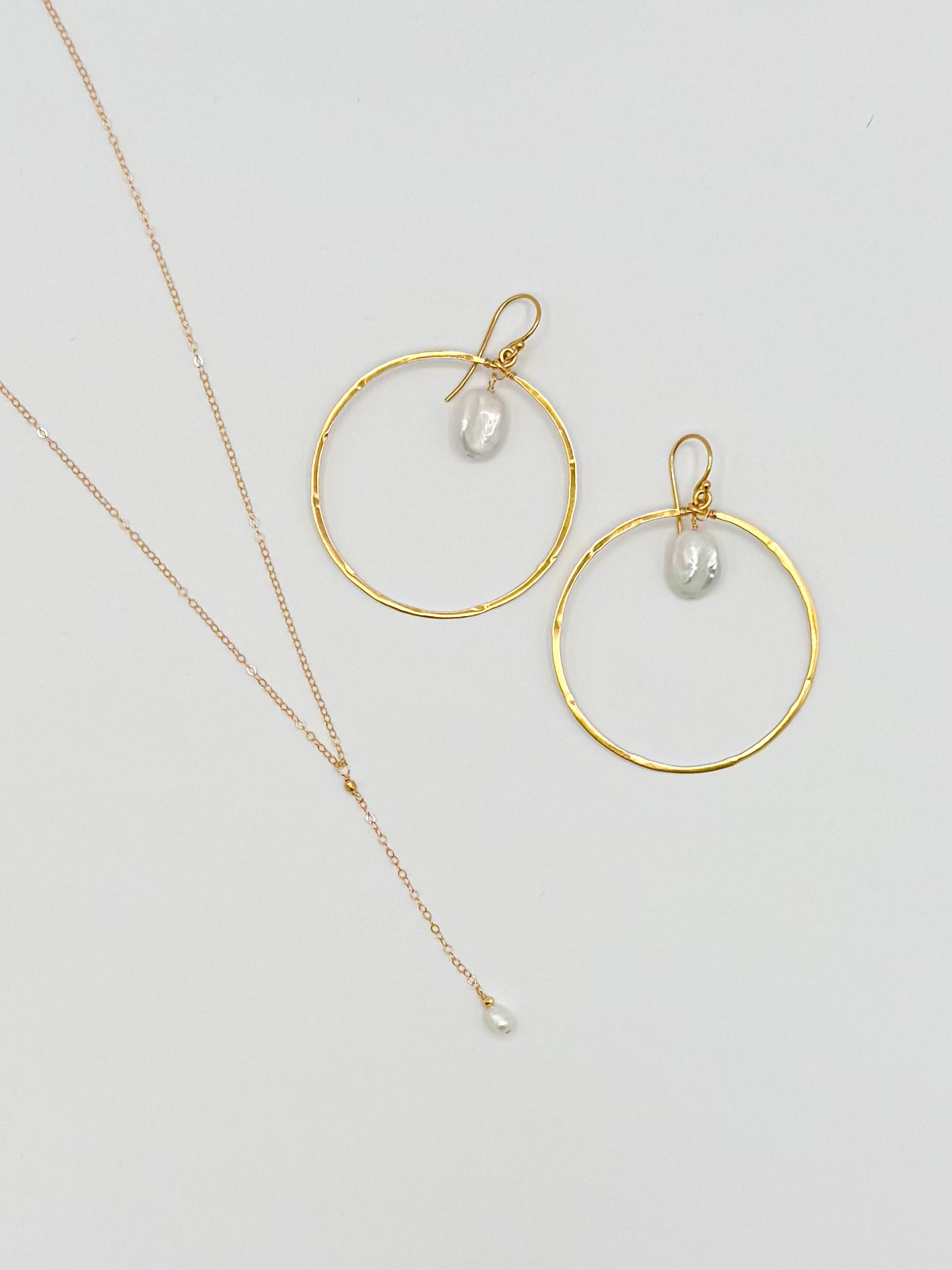 Pleasure Point Pearl Hoops