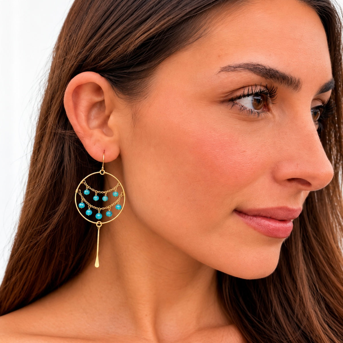 Flying V Ranch Lace Gemstone Earrings