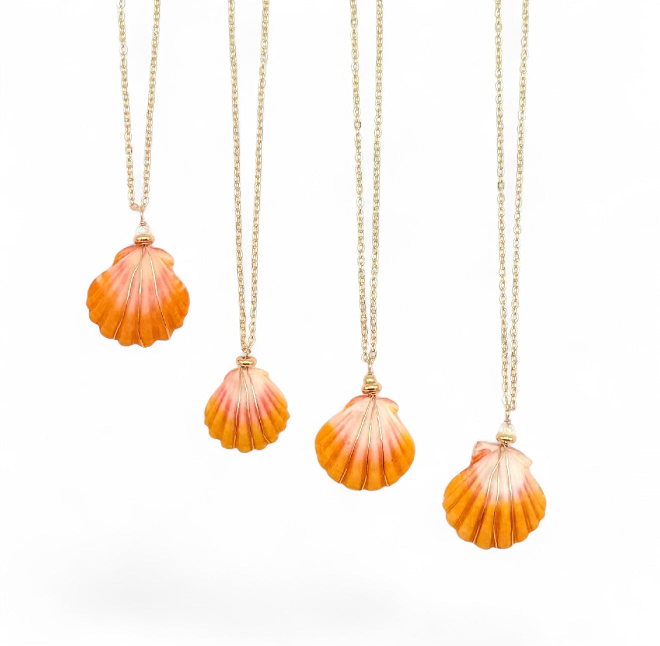 Sunny Day Gold Shell Necklace