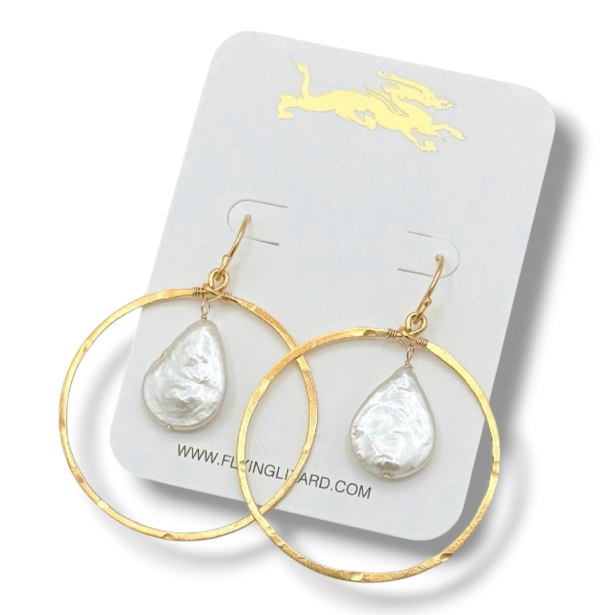 Gold Hoop Earrings & Gemstone Drop Hoops
