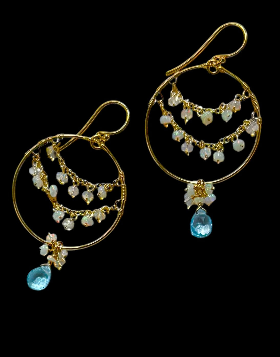 Opal Lacey Blue Hoops