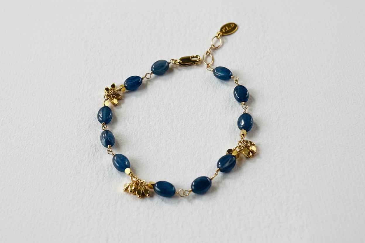 Kyanite Gold Bracelet