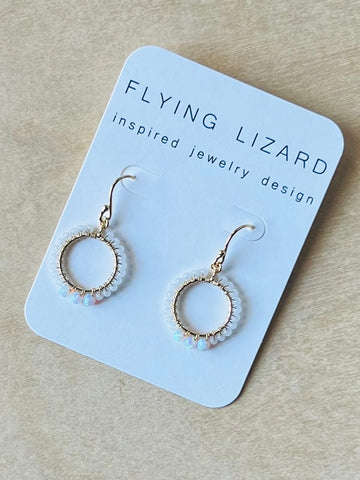 Three Little Opal  earrings