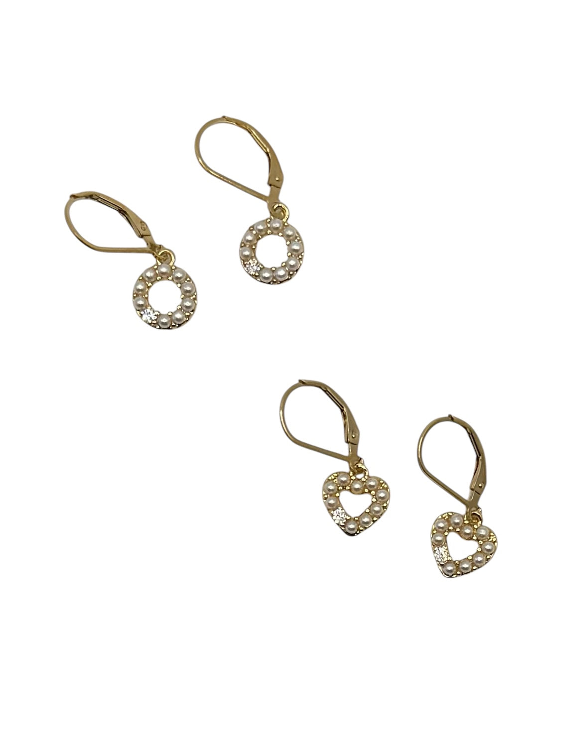 Baby Pearl Pave' Earrings