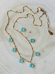 Aqua bleu necklace