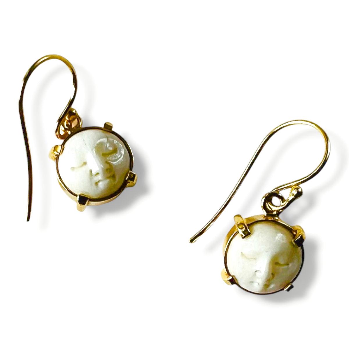Small Moon Face Earrings
