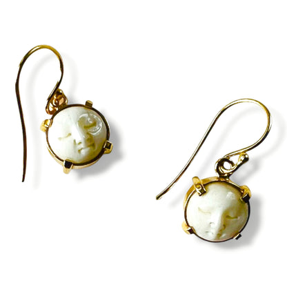 Small Moon Face Earrings