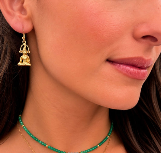 Zen Frequency Buddha Earrings – Circle Buddha or Headphone Buddha