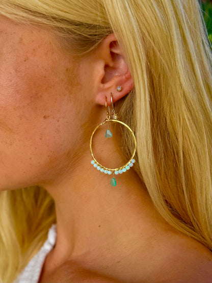 Venus Opal Hoops
