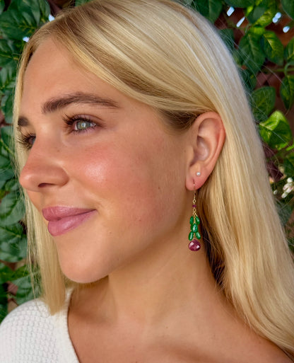 Emerald & Ruby Earrings
