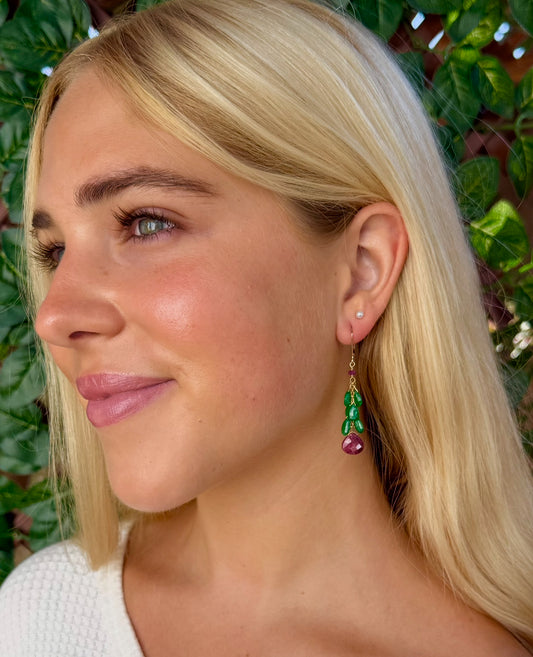 Emerald & Ruby Earrings