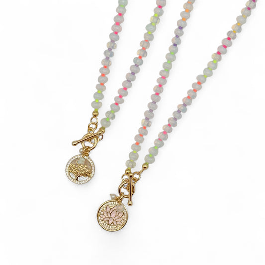 Opalescent Charm Toggle Necklace