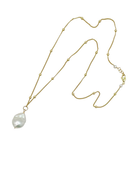 Tidal Pearl Drop Necklace