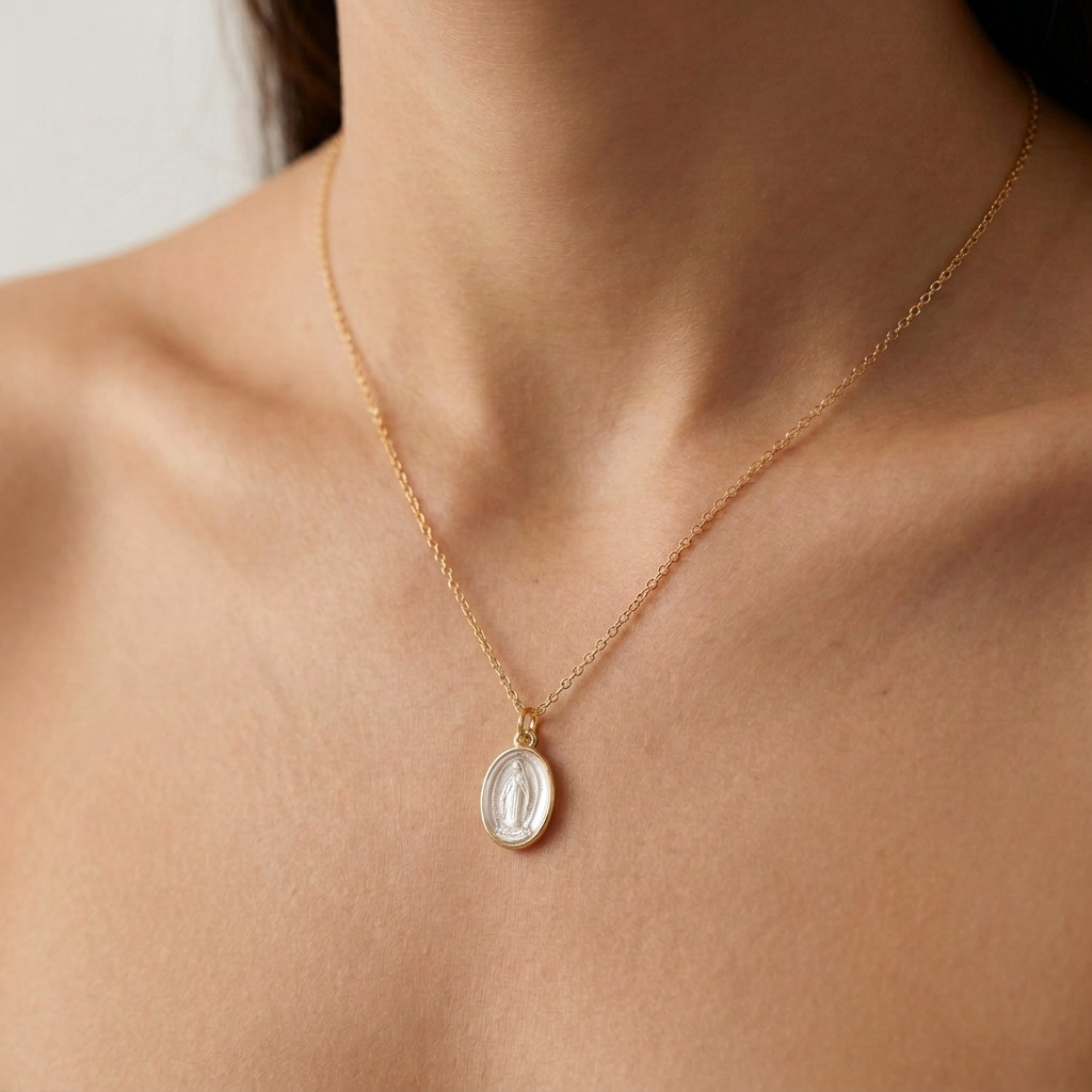 Mini Madonna Gold Necklace