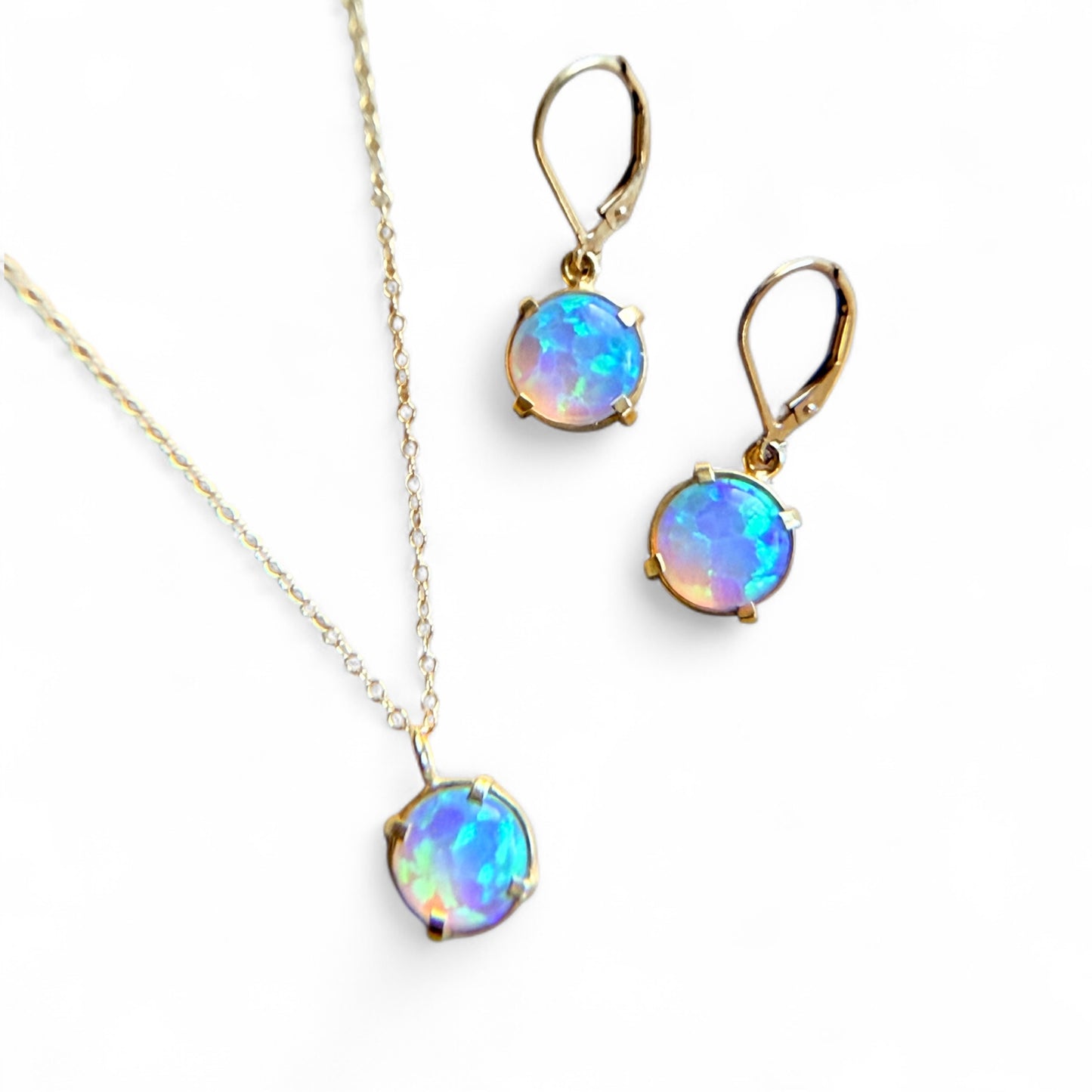 Jelly Opal Prong Set Earring