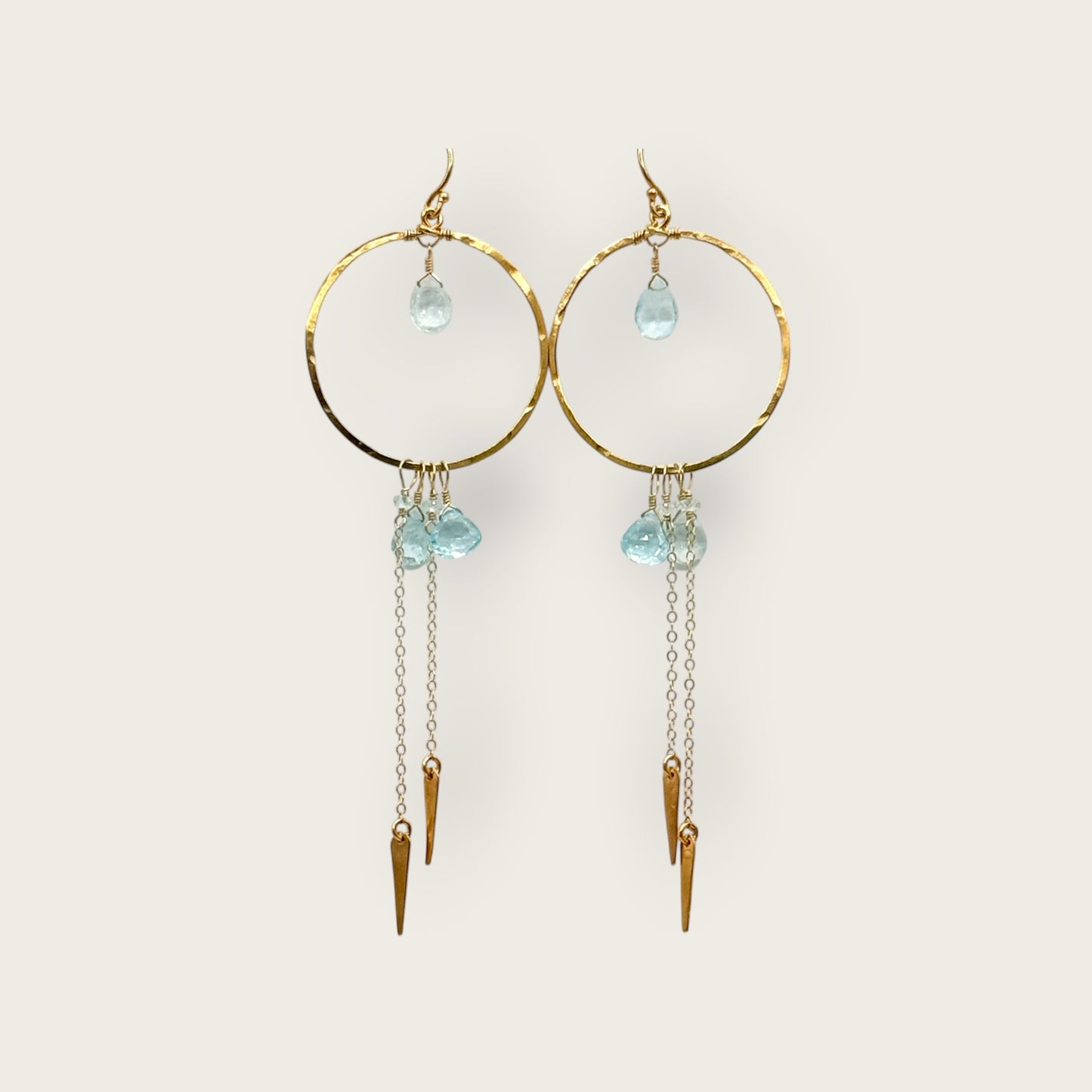 Topaz Blue Hoops