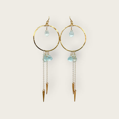 Topaz Blue Hoops