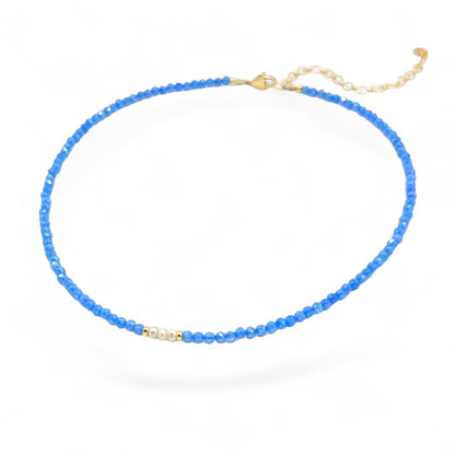Baby Blue 14 k gold fill Choker